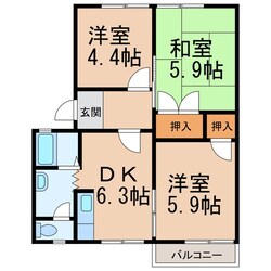 ディアス北村の物件間取画像